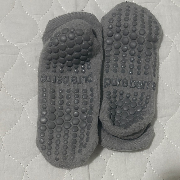 Pure Barre Patriotic Gray Grip Socks - Picture 2 of 2